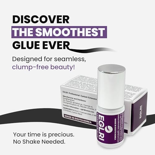 Eglri EX5 Professional Eyelash Extension Adhesive - 1-3 Sec Fast Drying Time - Super Strong Lash Glue - Sensitive Lash Glue thumb #3