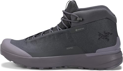 Arc'teryx Kopec Mid GTX Boot Men's | Mid-Height Hiking and Trekking Mens Shoes | Megagrip Outsole - Waterproof Shoe | Graphite/Moondrop DK, 10.5