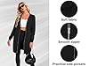 Oyamiki Women Black Hoodie Long Sleeve Zip Up Hoodies Casual Fleece Jacket with Pockets Knee Length Longline Hooded Sweatshirt S #5