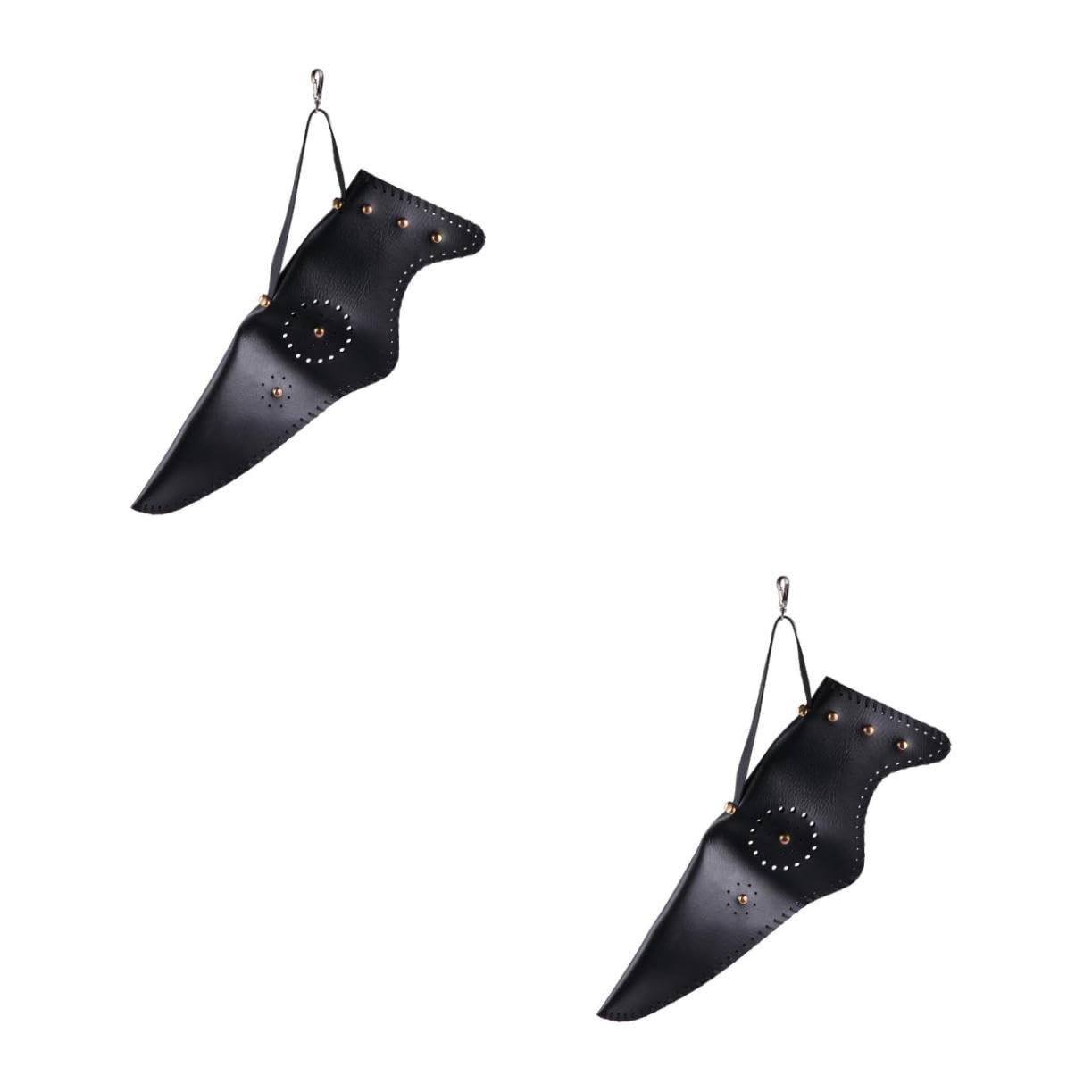 Abaodam 2 pcs High Capacity Leather Arrow Bag for Hunting Durable Archery Storage Pouch Lightweight and Washable Design Comfortable Carrying for Outdoor Practice