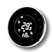 BecaSmart 6000 Series WiFi Thermostat Ronde pour Chaudiere Gaz Noir Contrôle du téléphone 5 + 2 programmables