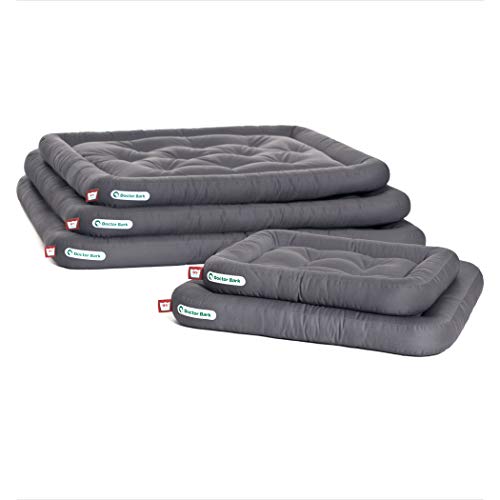 Doctor Bark Hundekissen - orthopädisches Hundebett, 95°C waschbar, hygienisch, robust & bequem (S - 60x55 cm, Grau)