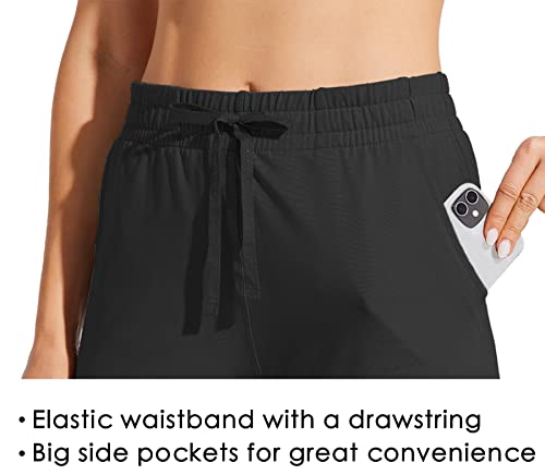 Willit Women's Cotton Sweatpants Open Bottom Yoga Sports Pants Straight Leg Lounge Athletic Pants with Pockets4