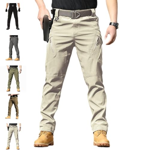 Clovetrend - Tactical Waterproof Ripstop Cargo Pants Multi Pockets Stretch Water Resistant Hiking Outdoor Work Pants