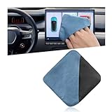 MUQIDA Car Screen Cleaner, Square Microfiber Cloth Non-Scratch Auto Touchscreen Cleaning Wipes, Foldable Touch Screen Pad Universal Cleaning Tool for Vehicle Dashboard Display (Blue & Gray)