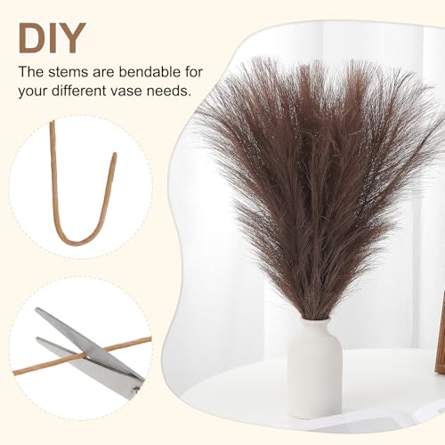 Pampa artificial para decorar salones boho y jarrones de mesa pequeños 4