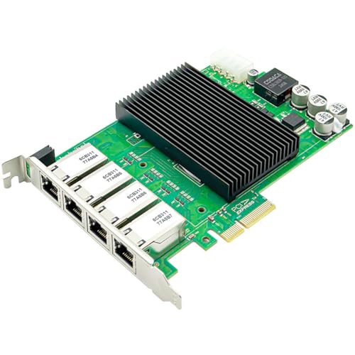 Carte réseau PoE résolvant les pannes de connexion avec 4 ports Gigabit PCIe