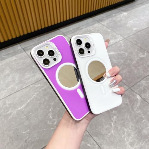 Étuis magnétiques iPhone 14 coque miroir antichoc blanche - 4