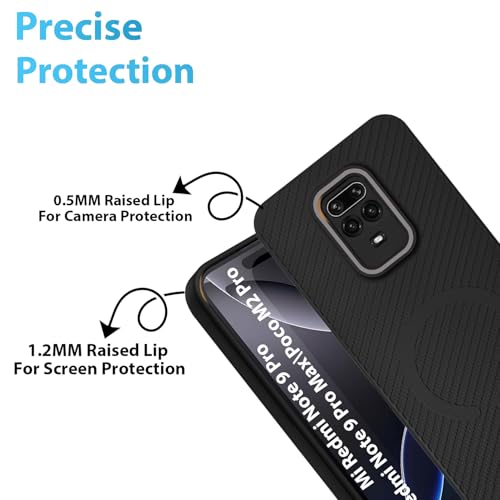 Image of LIRAMARK Rugged Carbon Fibre TPU Armor Silicone Back Cover Case for Mi Redmi Note 9 Pro /Mi Redmi Note 9 Pro Max /Poco M2 Pro