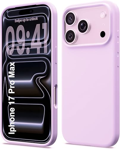 Image of Silicone Case for iPhone 17 Pro Max 6.9-Inch, Silky-Soft Touch Full-Body Protective Phone Case, Shockproof Back Cover for iPhone 17 Pro Max (Lite Pink)