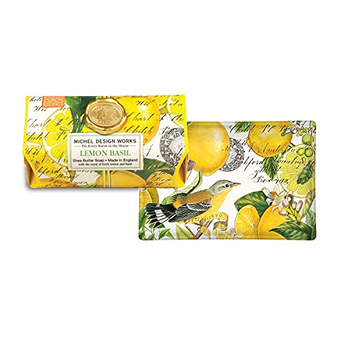 Image of Michel Design Works Large Bath Soap Bar, Lemon Basil