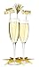 Folat 63753 Glas-Dekorationsset-BlackGold HNY-12 Stück-Silvester Deko, Neujahrs Party, Neujahr Silvesterdeko, Frohes Neues Jahr, Happy New Year, Mehrfarbig Happy günstig Kaufen-Folat 63753 Glas-Dekorationsset-BlackGold HNY-12 Stück-Silvester Deko, Neujahrs Party, Neujahr Silvesterdeko, Frohes Neues Jahr, Happy New Year, Mehrfarbig