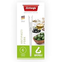 triangle 90 492 06 03 Antipasti forks, 6 Stk. im Etui, Made in Solingen/Germany professionelle Qualität aus Edelstahl, Pommesgabel, Pickser, Upcycled Forks