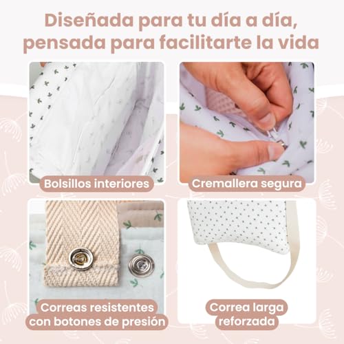 Variante de MIMUSELINA bolso carro bebe Leaf Standard MIDI 37x32x11 cm