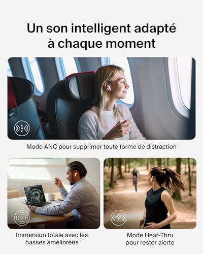Belkin SoundForm Rhythm Écouteurs sans fil avec micro intra auriculaire Bluetooth Suppresseur de bruit actif - vue 9