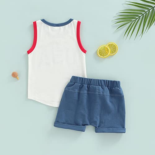 Lzcyilanxiulsl Baby Boy 4Th Of July Outfit Usa Vest Top Sleeveless T-Shirt And Retro Shorts Fourth Of July Baby Boy Outfit (Usa Tank & Shorts,18-24 Months) #TOP2