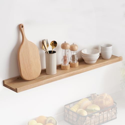 WANDBOARD EICHE WANDREGAL Regal Schweberegal Massiv Mit O. Ohne Baumkante Geölt EUR 37,00