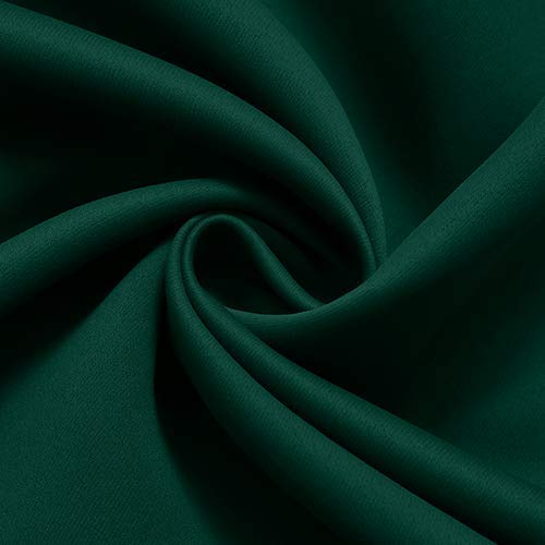 Image of COSVIYA Grommet Room Darkening Dark Green Curtains 54 inch Long for Bedroom | Light Blocking Insulated Thermal Curtains for Living Room, Blackout Thick Polyester Window Drapes,38x54 inches, 2 Panels