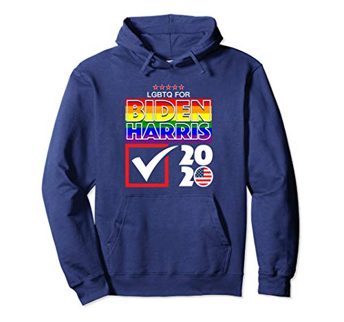 Joe Biden Kamala Harris Rainbow LGBT Gay Pride Election 2020 Pullover Hoodie