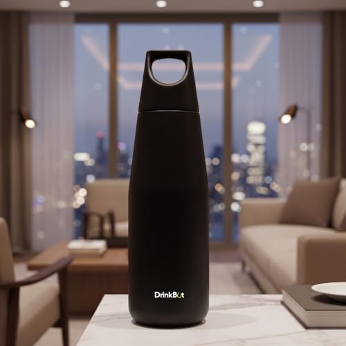 Image of Myst - Double Wall Stainless Steel Water Bottle | Vacuum Insulated | Hot & Cold | Leakproof & Durable | (Black, 580 ml)