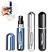 3Pcs Bouteille Vaporisateur de Parfum de Voyage, 5ml Vaporisateur Parfum Rechargeable Mini Portable Bouteille de Parfum Rechargeable Atomiseur Vaporisateur pour Voyage (Bleu Noir Argent)