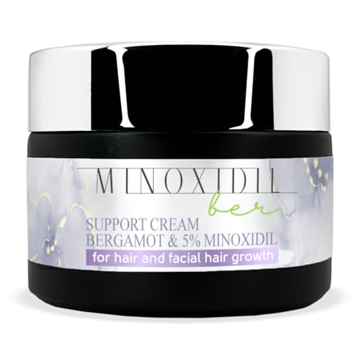 Piel Sensible, Beauty Crema Auxiliar Crecimiento de Barba y Cabello enriquecida con bergamota y minoxidil 5%