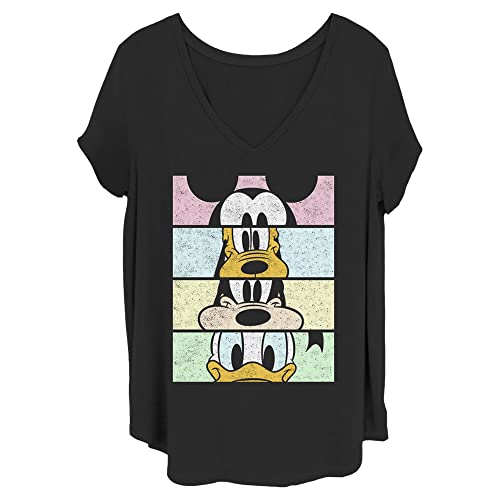 Disney Shirt Manches Courtes Mickey Crew Crop Top Noir Taille X