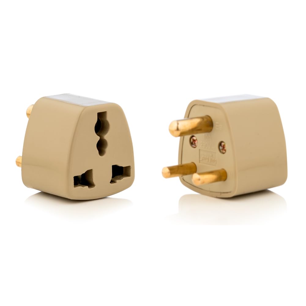 hi plasst pins n plugs Hi-Plasst 3Pin India Converter Plug (Pack of 1) World (USA, UK, Canada, Europe, and More) to India, Universal Travel Adapter Plug -Type D Adaptor Socket Perfect for Foreign Devices to use in India-picture-29