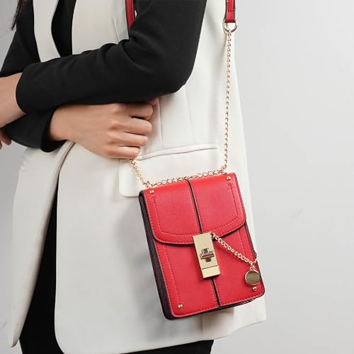 MKF Collection Small Crossbody Bag Cell Phone Purse for Women Card Slots – Vegan Leather Cellphone Bag Case by Mia K4