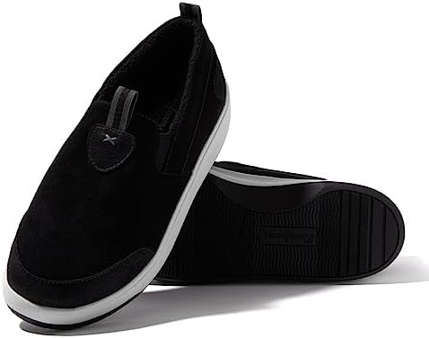 Dearfoams Men's Cypress Water Resistant Slip On Comfort Sneaker, Black, 12 | Image 5
