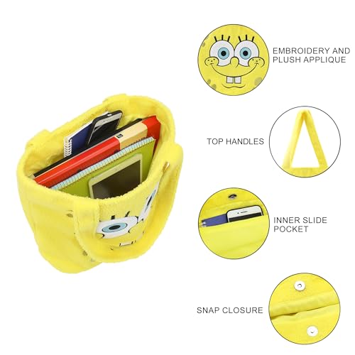 Spongebob Squarepants Character Face Yellow 16" Tote Bag2
