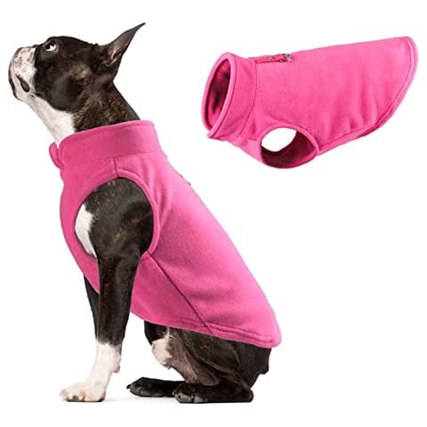 Dog Fleece Vest Jacket Pet Dogs Clothes Warm for Small Dogs Pink S Cover