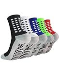 Marchare Kids Grip Soccer Socks Athletic Grip Socks 10-12 Boys Cushioned Non Slip Sock for Baseball Football...