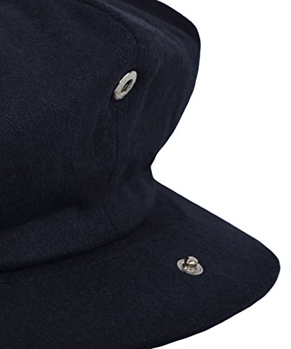 Men's Wool Newsboy Cap, Herringbone Driving Cabbie Tweed Applejack Golf Hat (Navy, X-Large) - Thumbnail 4