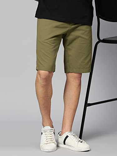 Image of Thomas Scott Men's | 100% Cotton | Solid | Above Knee | Button Closure | Chino | Casual Shorts for Men