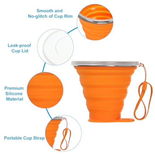 Gobelet de voyage pliable 270ml en silicone pour éviter l'encombrement - 5