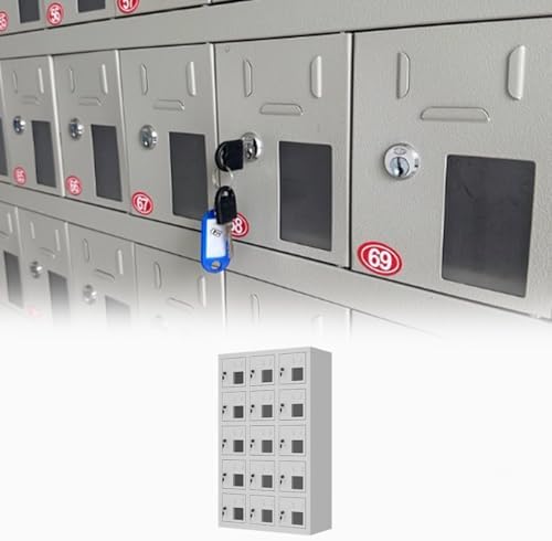 Heavy Duty Steel Cell Phone Storage Locker - 6 Slot Lock Box for Secure Organization in Locker Rooms, Police Stations, and Jail Facilities - Durable & Secure Solution