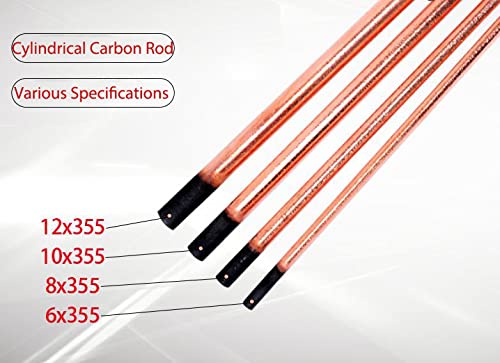 TEN-HIGH Carbon arc gouging Carbon Rod Cylinder 10mm,Length 355mm, Quantity 10pcs, 10mm*355mm - Image 2