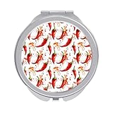 Taille : mesurant 6,1 x 6,1 cm, ce design compact à imprimé aquarelle rouge épicé fonctionne comme un mini miroir, un petit miroir de poche, un petit miroir, un petit miroir et un petit miroir de poche. Il se glisse facilement dans un miroir de sac à main compact, un miroir de poche pour femme, un miroir de poche pour homme ou une poche miroir