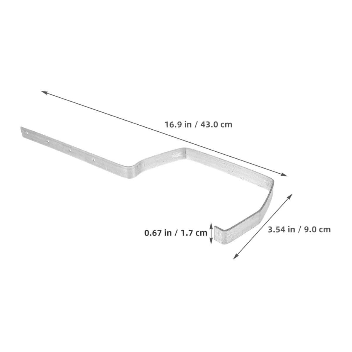 Soporte para Canalón de Hierro Plata 200mm, Pack 6