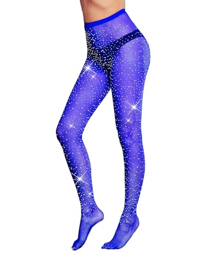Image of FANCAME Fishnet Stockings for Women Halloween Sparkly Tights Plus Size