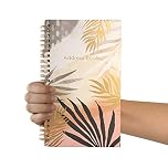 Slim Telephone Address Book A-Z Index Hard Back Spiral Bound Cover (Tropical Design)