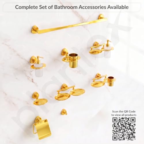 Image of Plantex J4 Stainless Steel 24 Inch Towel Rod for Bathroom /Towel Holder in Bathroom /Towel Holder /Bathroom Accessories (PVD Gold Finish) Angel