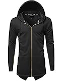 Youstar Men's Oversized Hoodie Jacket With Sleeve Cutouts
