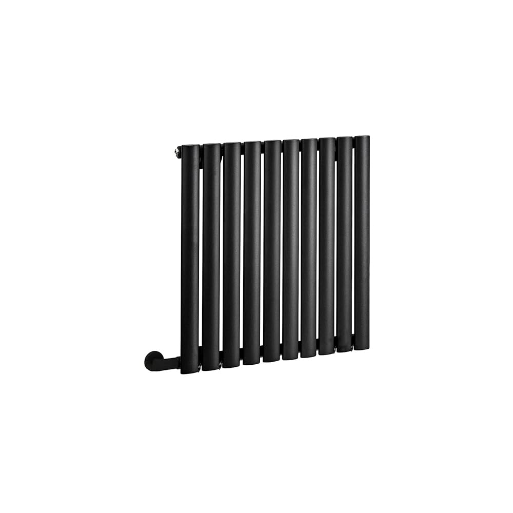 Milano Aruba 600W Black Horizontal Single Oval Panel WiFi Electric Radiator - 635mm x 590mm