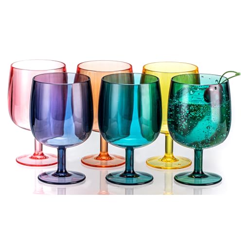 MIYOPESI Colorful Stemmed Wine Cups