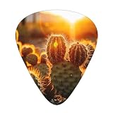 Saguaros at Sunset - Plettri per chitarra, confezione da 12 pezzi, include calibro sottile, medio, pesante, adatto per chitarra, ukulele