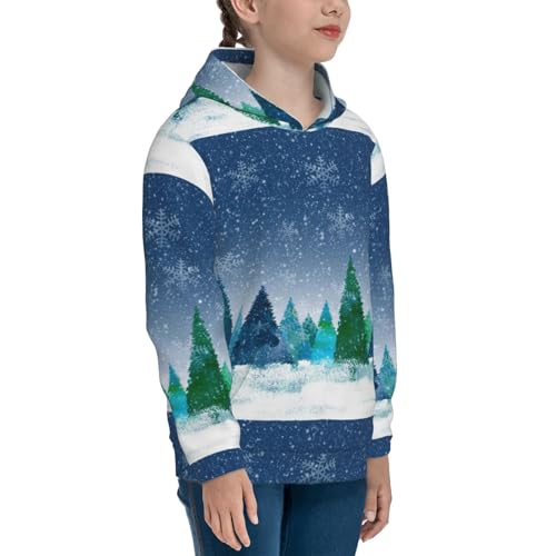 Christmas Trees Kid Hoodies Boys Sweatshirts Girls Pullover with Pocket 7