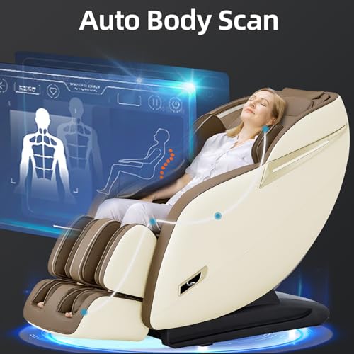 image for MassaMAX Full Body Massage Chair, Zero Gravity Recliner with Yoga Stre