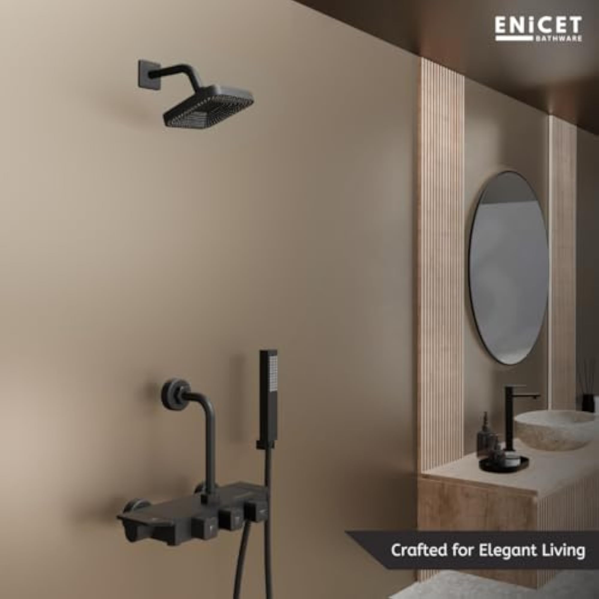 Wall Mixer for Bathroom 3 in 1 with Shower & Handheld